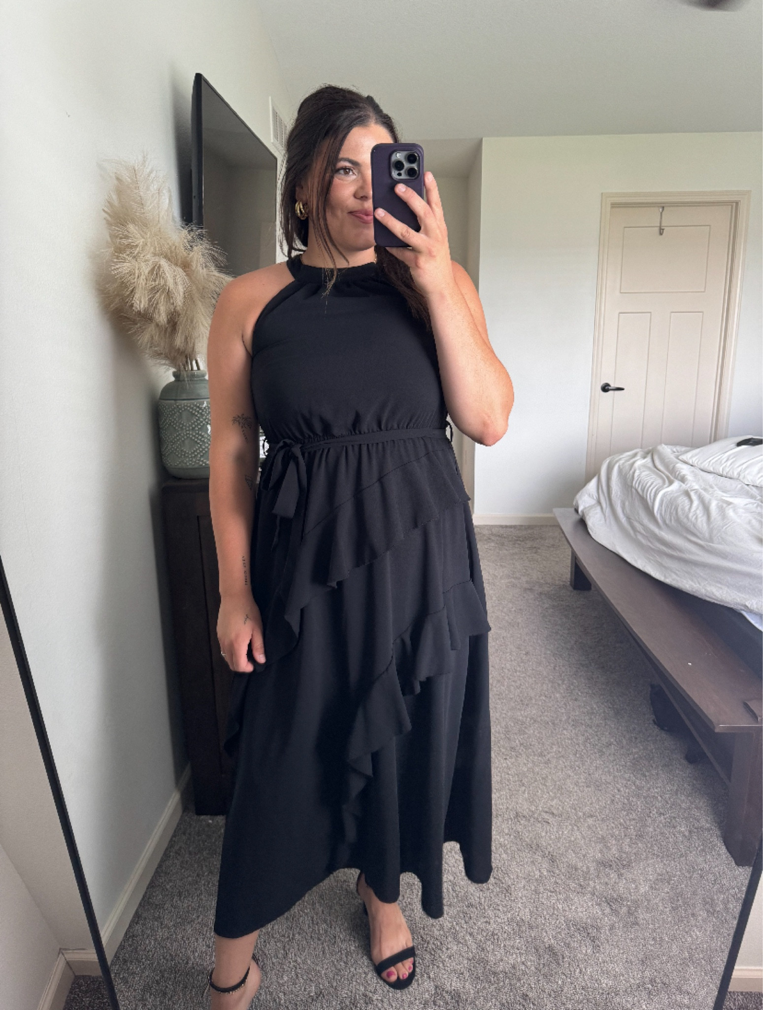 I love this black wedding guest dress for a summer wedding! I’m wearing a size XL. 

#LTKStyleTip #LTKMidsize #LTKWedding