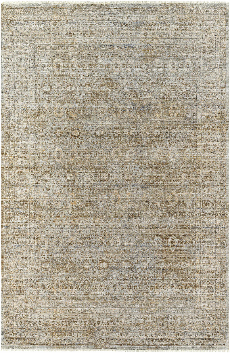 Margaret Damask Sage & Gray Washable Area Rug - Becki Owens x Livablis | Boutique Rugs