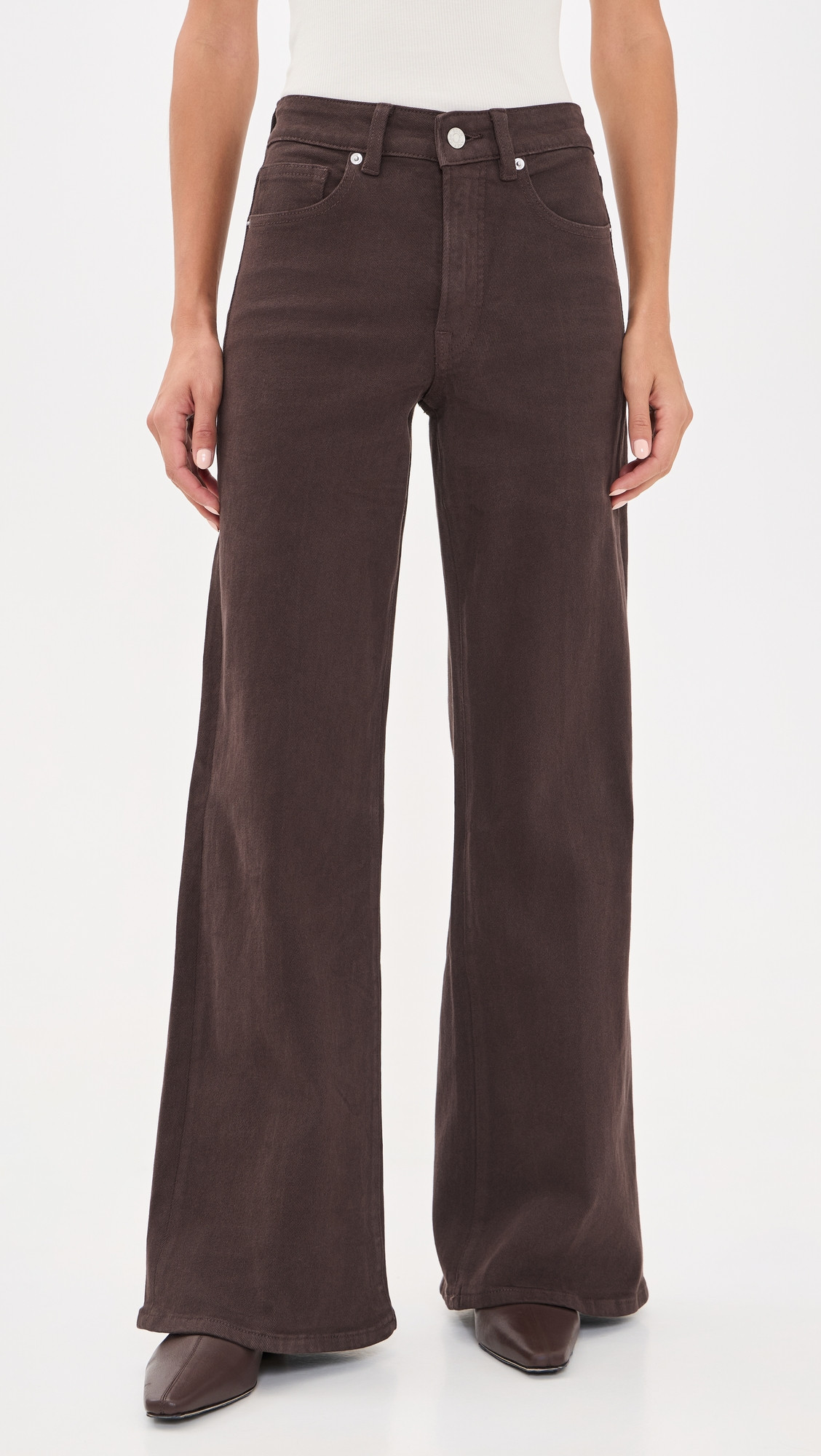 Good American Good Waist Palazzo Ankle Jeans Espresso 0 | Shopbop