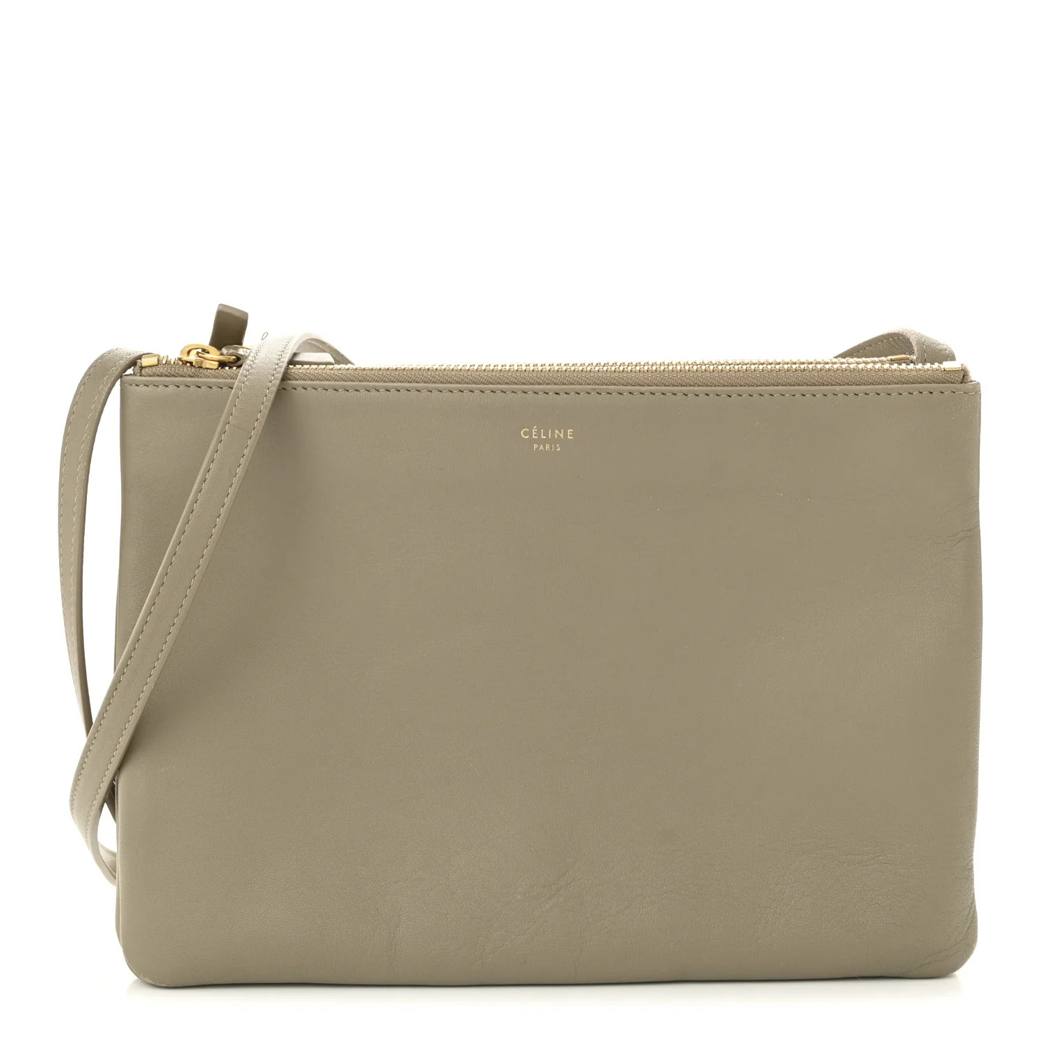 Lambskin Large Trio Crossbody Bag Beige | FASHIONPHILE (US)