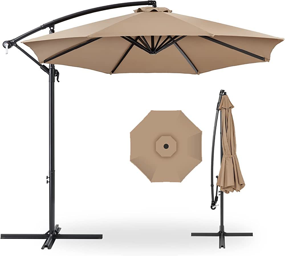 Best Choice Products 10ft Offset Hanging Market Patio Umbrella w/Easy Tilt Adjustment, Polyester ... | Amazon (US)