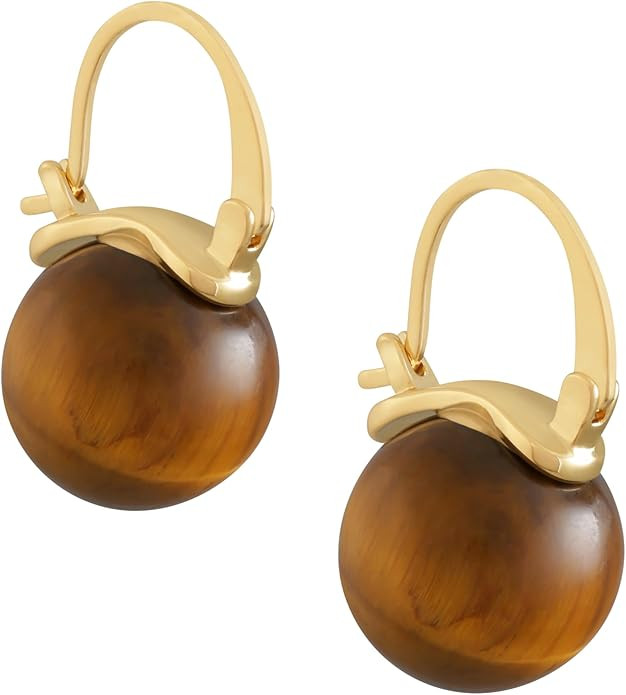 Sacina Boho Tiger Eye Crystal Hoop Earrings, Teardrop Earrings, Brown Earrings, Boho Earrings, Su... | Amazon (US)