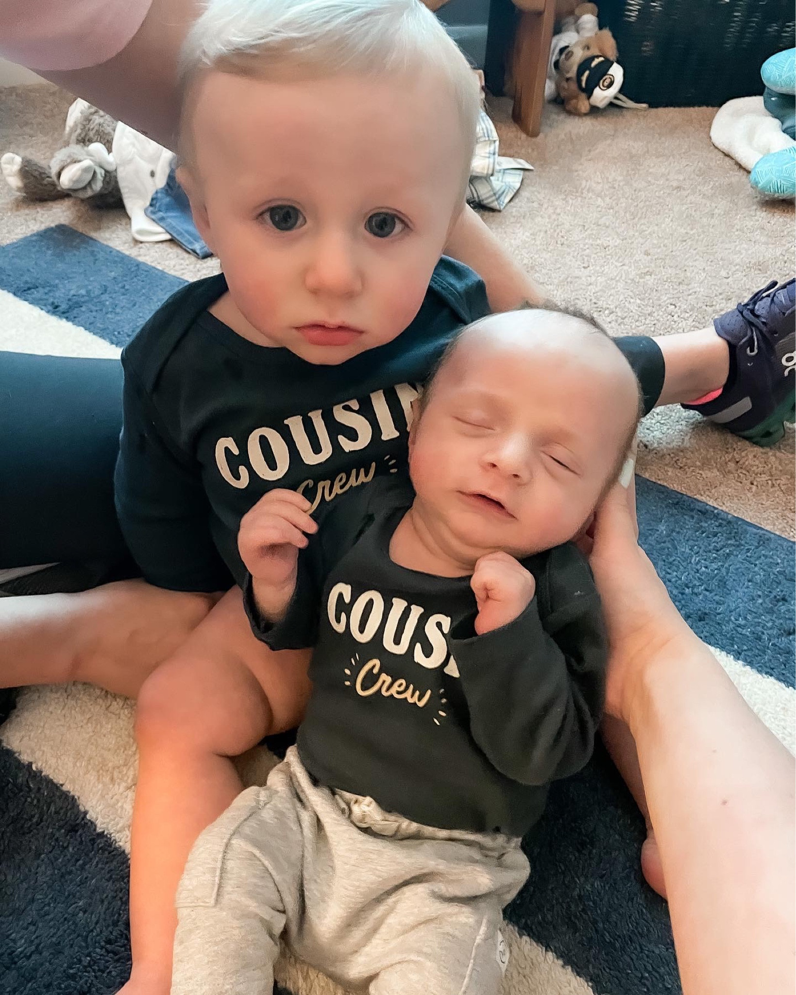 Our boys in their matching cousin crew onesies from Carter’s! Jameson is in a NB still and Ethan is in 18 months! He’s 8 months old! 

#LTKfamily #LTKunder50 #LTKbaby