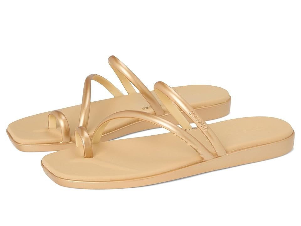 Crocs Miami Toe Loop Sandal Women's Sandals Metallic Gold: 4 M | Zappos.com