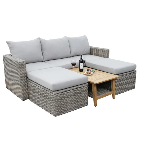 Genesis 4 Piece Sectional Seating Group with Cushions | Wayfair North America
