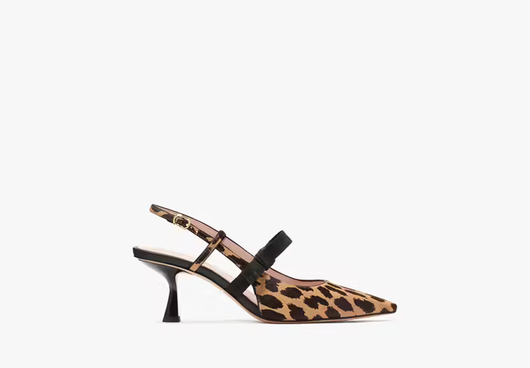 Maritza Leopard Slingback Pumps | Kate Spade (US)