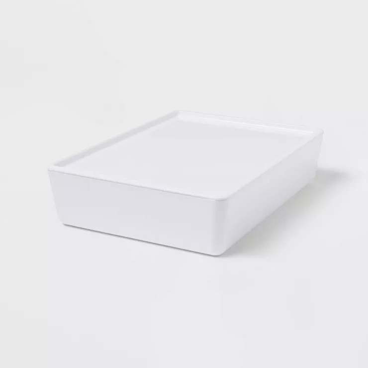 6L Stacking Bin with Lid White - Brightroom™ | Target
