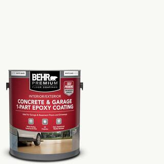 1 gal. White Self-Priming 1-Part Epoxy Satin Interior/Exterior Concrete and Garage Floor Paint | The Home Depot