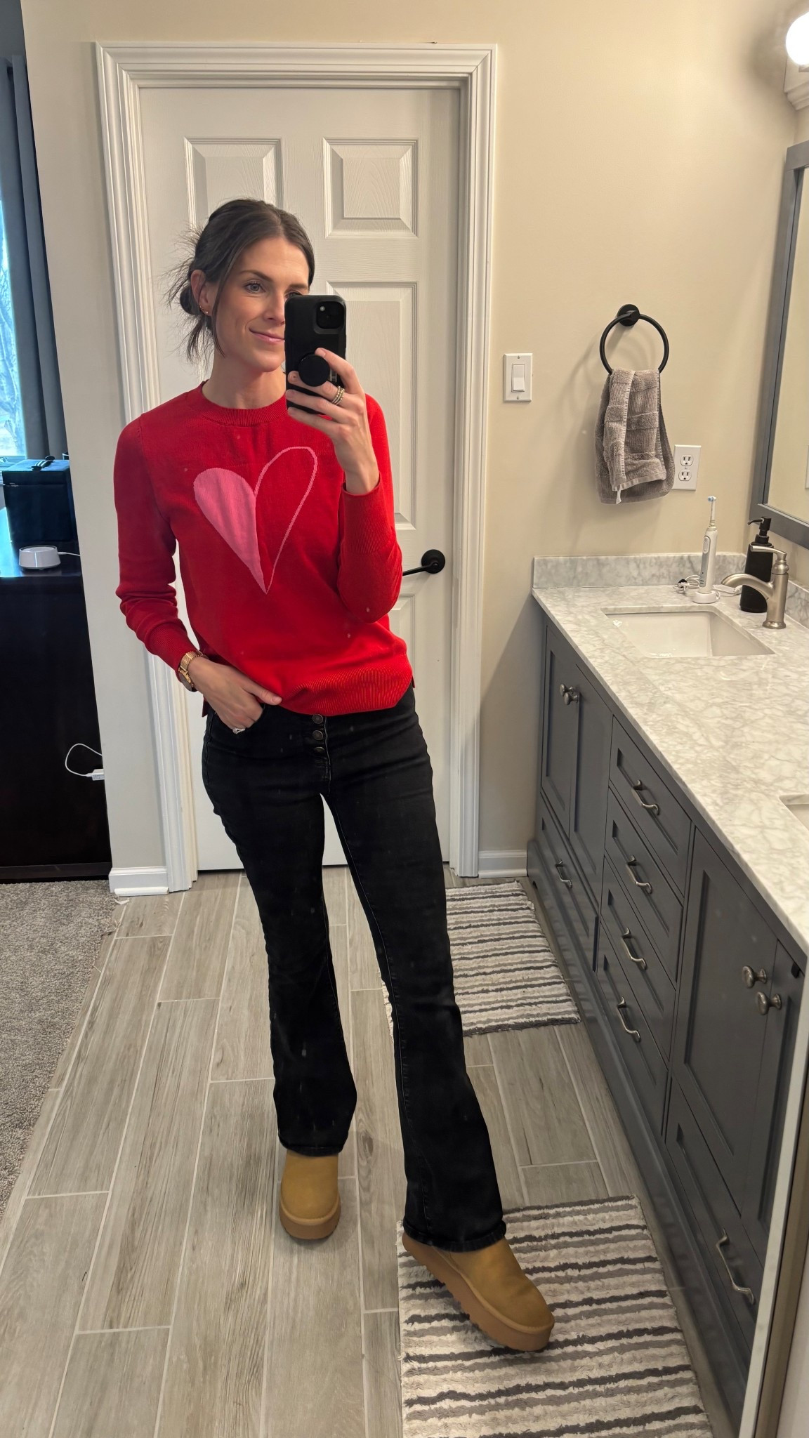 Valentine’s Day outfit for school parties! These shoes are on sale! #walmart 

#LTKmomlife #LTKValentine