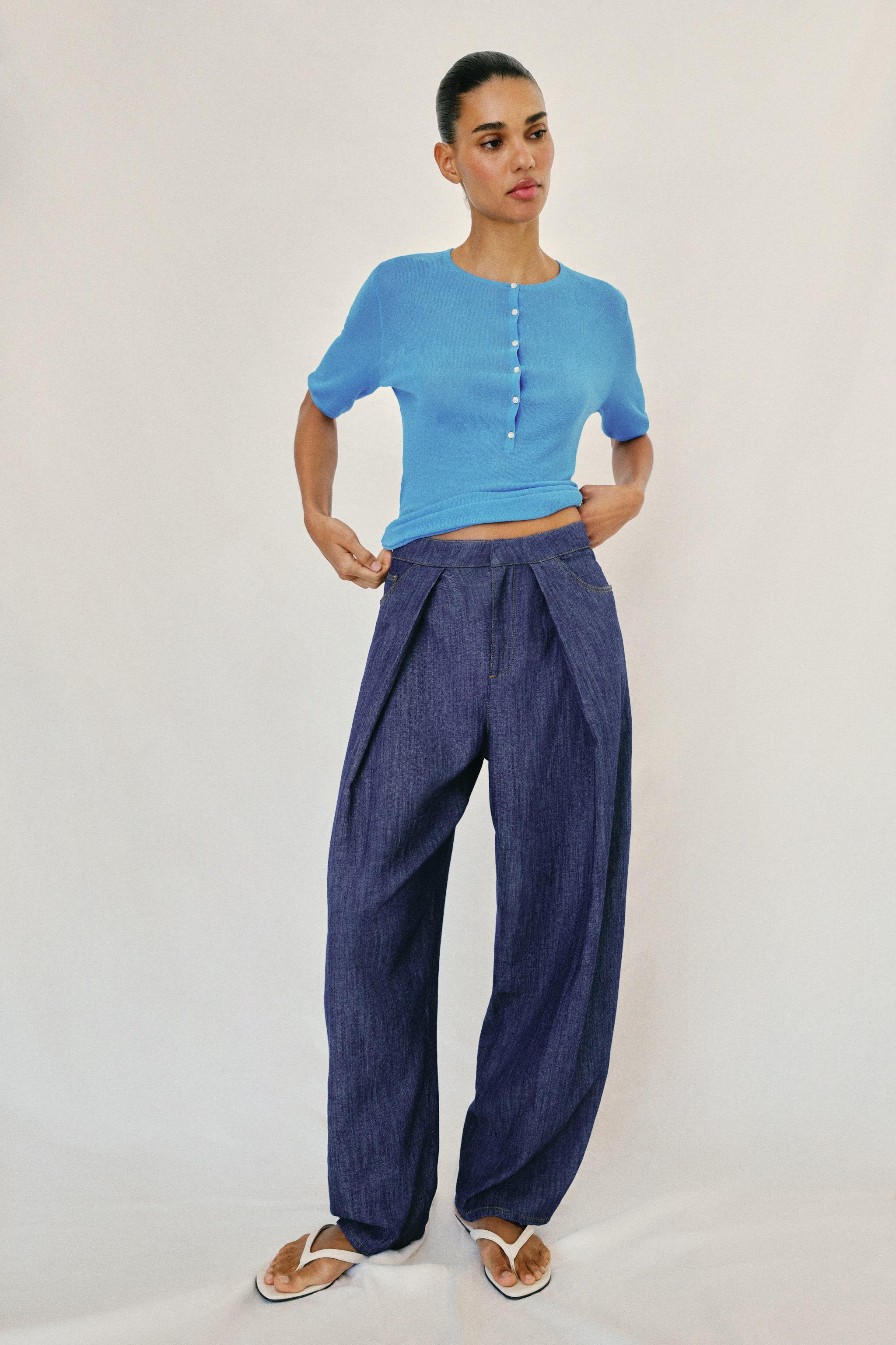 PLEATED LINEN PANTS | Zara US
