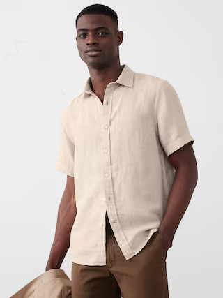 Slim Linen-Blend Shirt | Banana Republic Factory