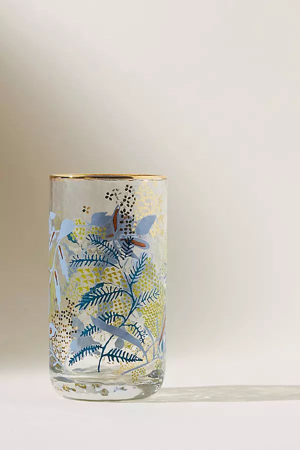 Solana Glass Tumbler By Anthropologie in Blue Size TUMBLER | Anthropologie (US)
