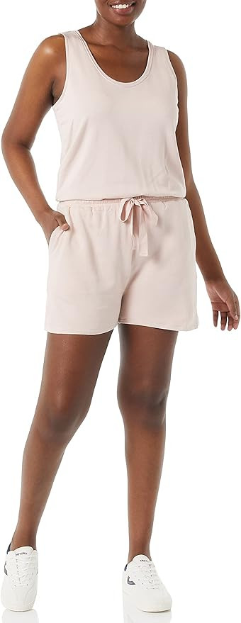 Amazon Brand - Daily Ritual Women's Supersoft Terry Sleeveless Relaxed Fit Romper | Amazon (US)