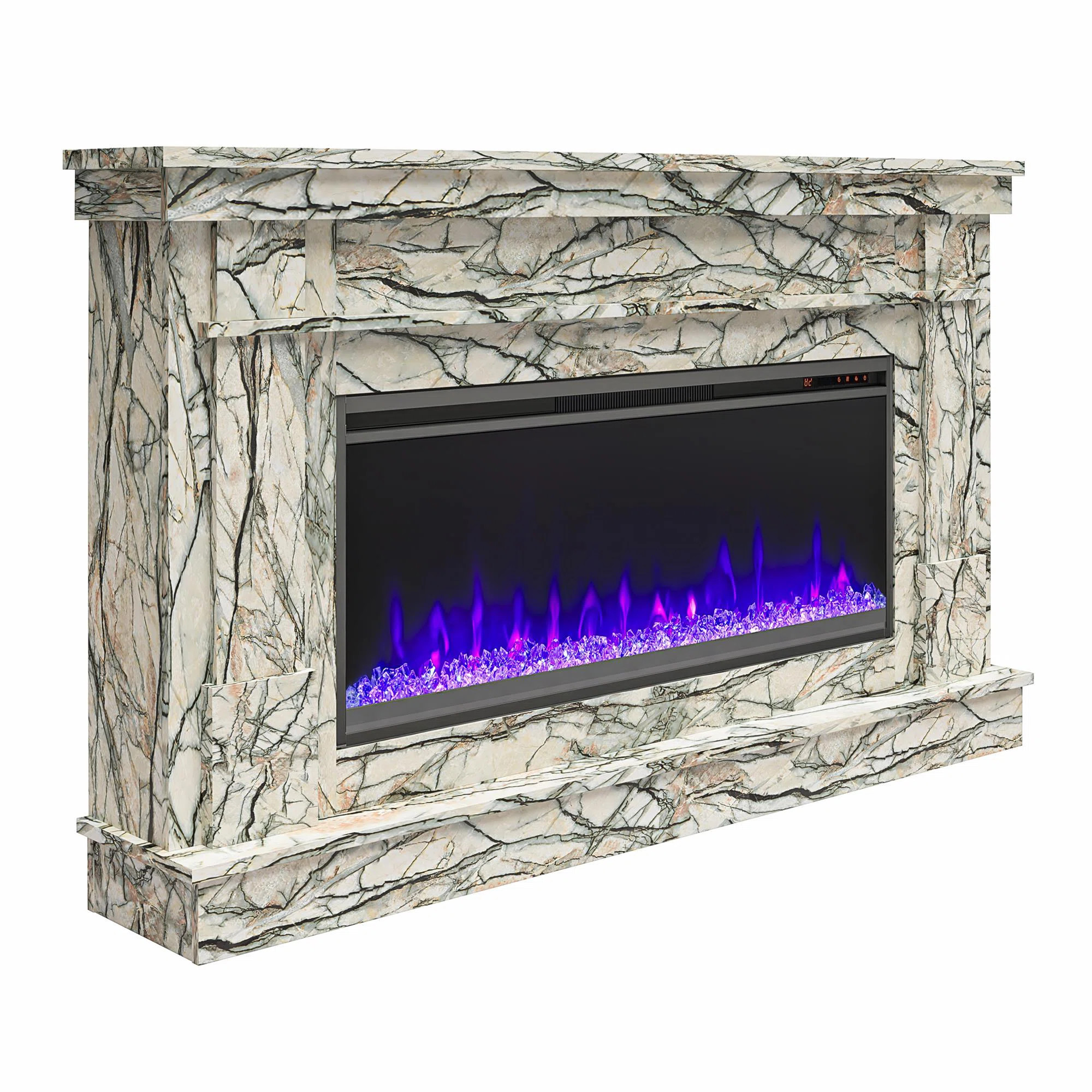 Waverly Wide Mantel with Linear Electric Fireplace | Wayfair North America