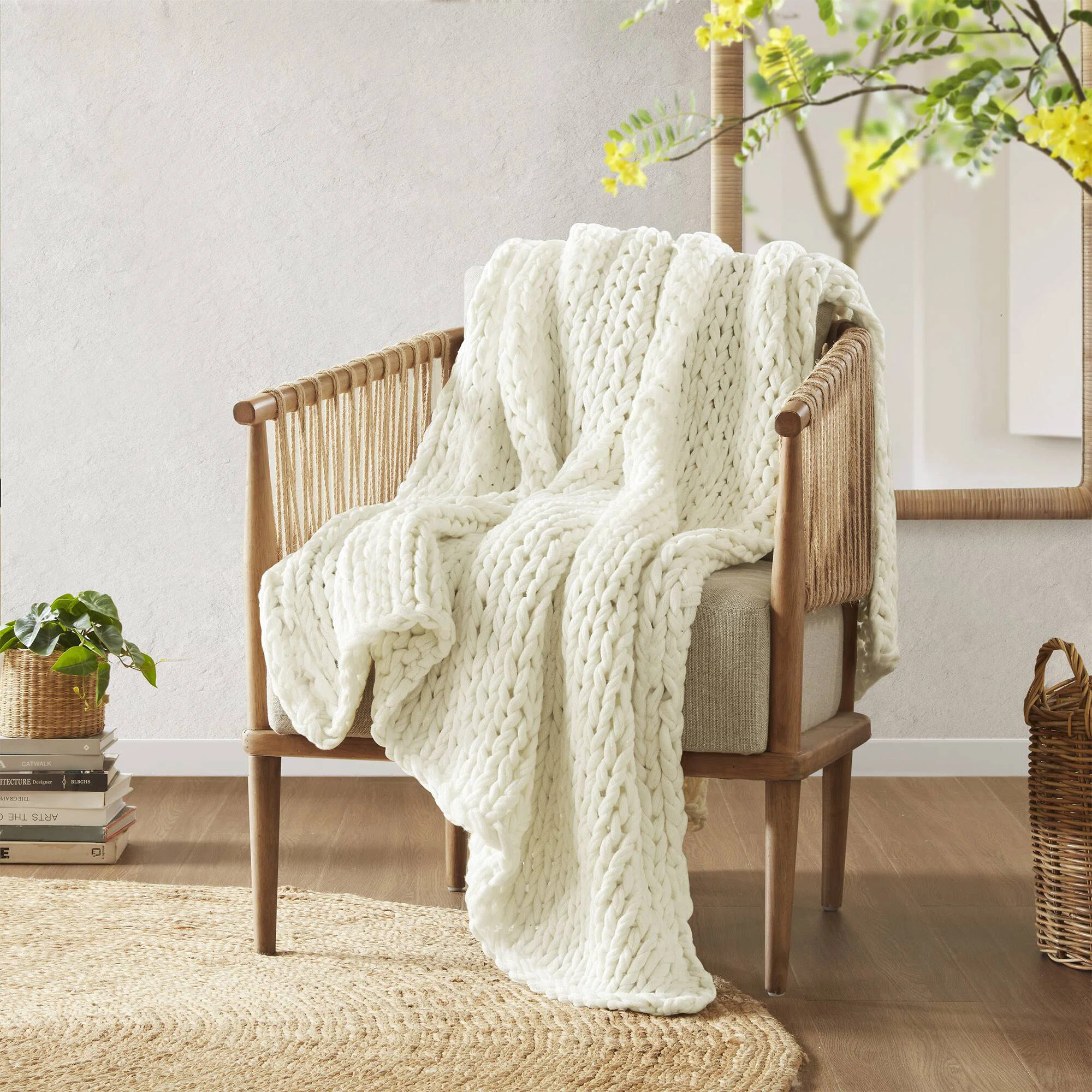 Madison Hand Made Chunky Double Knit Throw Blanket | Wayfair North America
