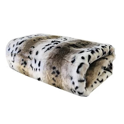 Snow Lynx Lynx Luxury Throw | Wayfair North America