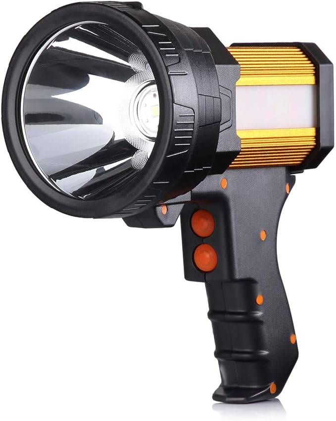 BUYSIGHT Rechargeable Spotlight,1000000 Lumens Spot Lights Hand held High lumens Large Flashlight... | Amazon (US)