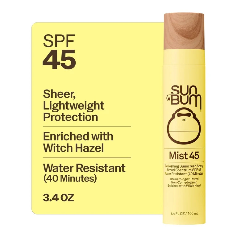 Sun Bum Refreshing Face Mist Sunscreen, Original, SPF 45, 3.4 oz | Walmart (US)