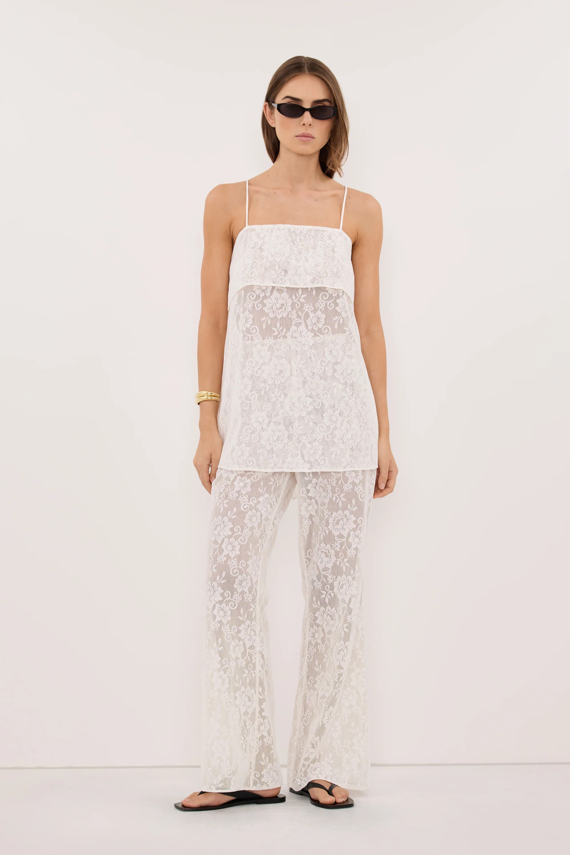 ANYA WHITE LACE PANT | DISSH