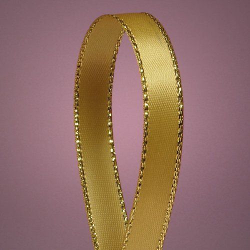 Antique Gold Satin Ribbon with Gold Edges, 3/8" X 50Yd | Amazon (US)