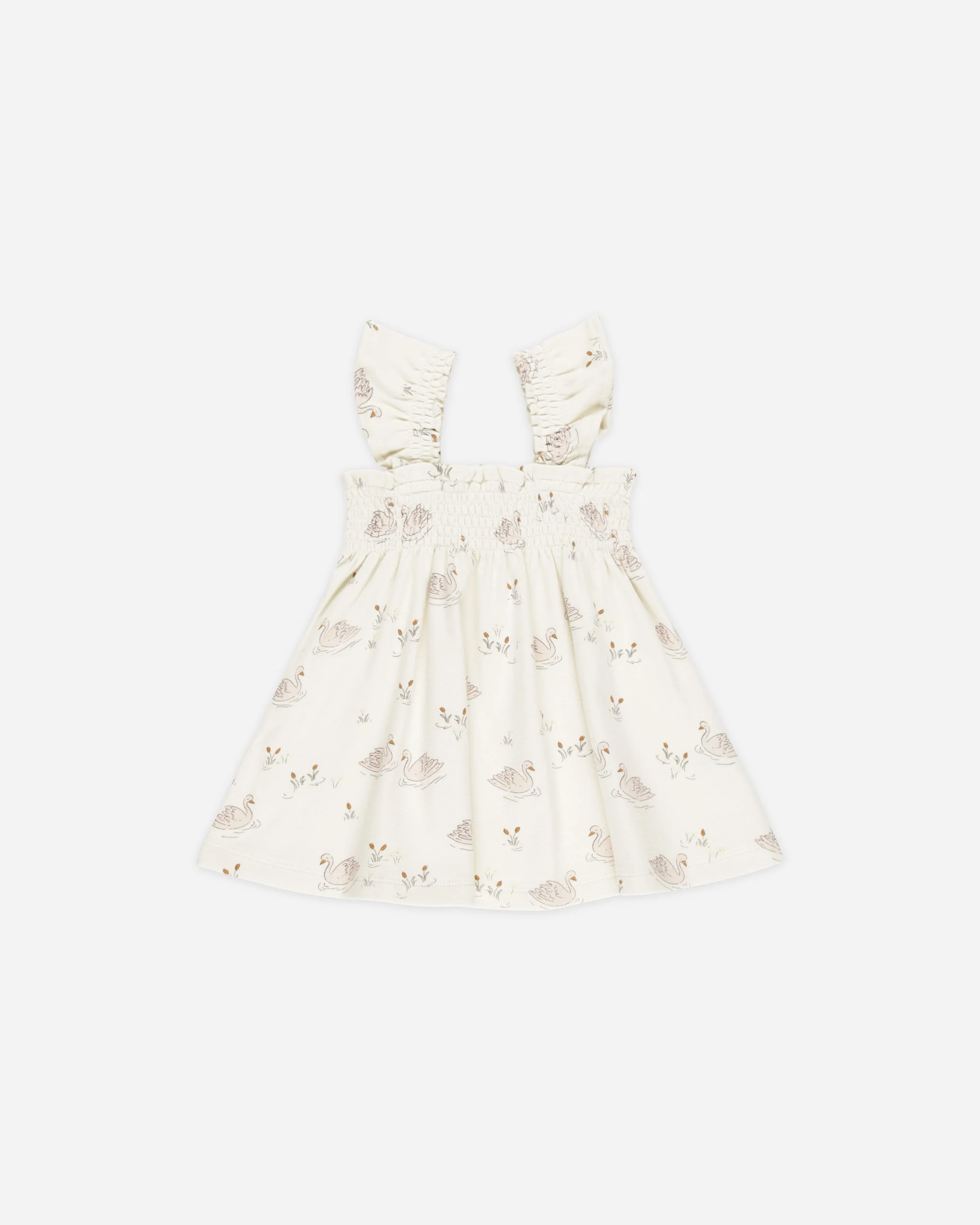 Smocked Jersey Dress || Swans | Rylee + Cru
