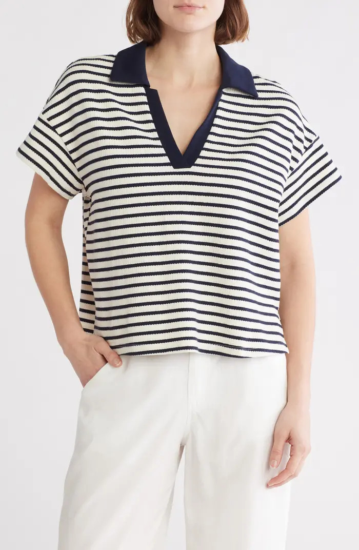 Stripe Knit Polo Top | Nordstrom Rack