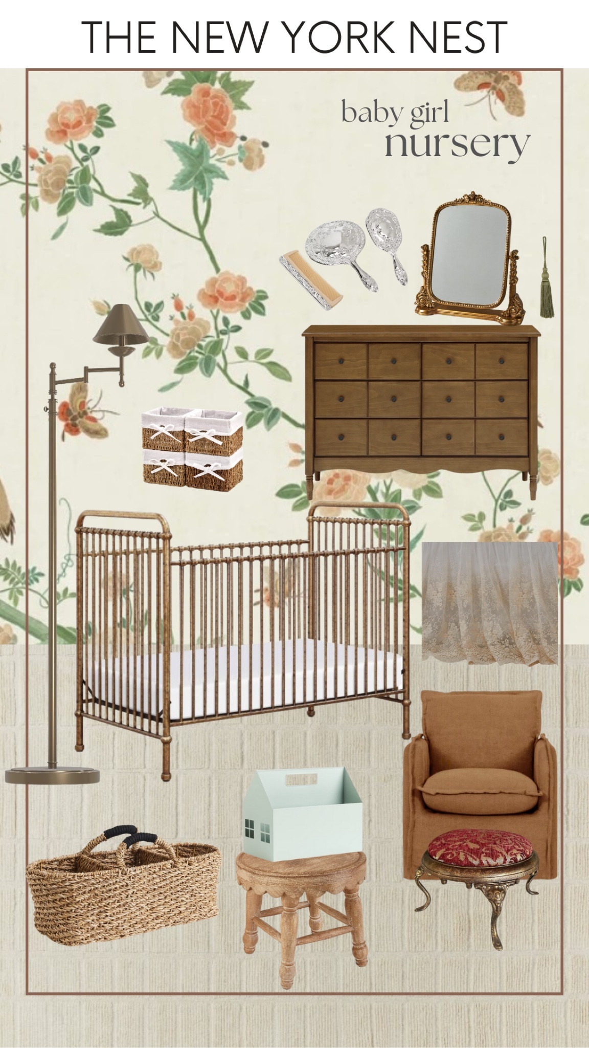 Baby girl nursery details 
