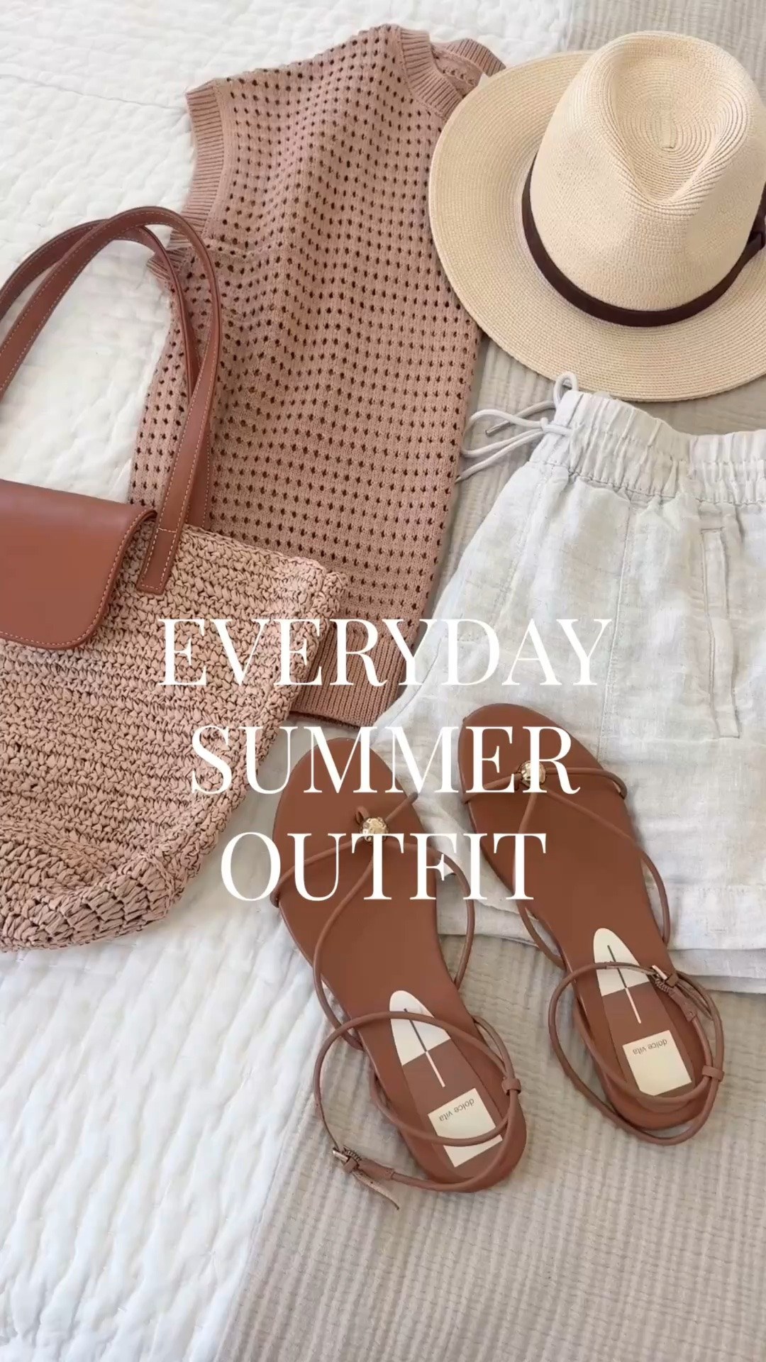 Everyday summer outfit. I have size small in the shorts and top.  Sandals true to size. Shared a save option too!  The shorts are 50% off!

#LTKootd #LTKOver40 #LTKSaleAlert