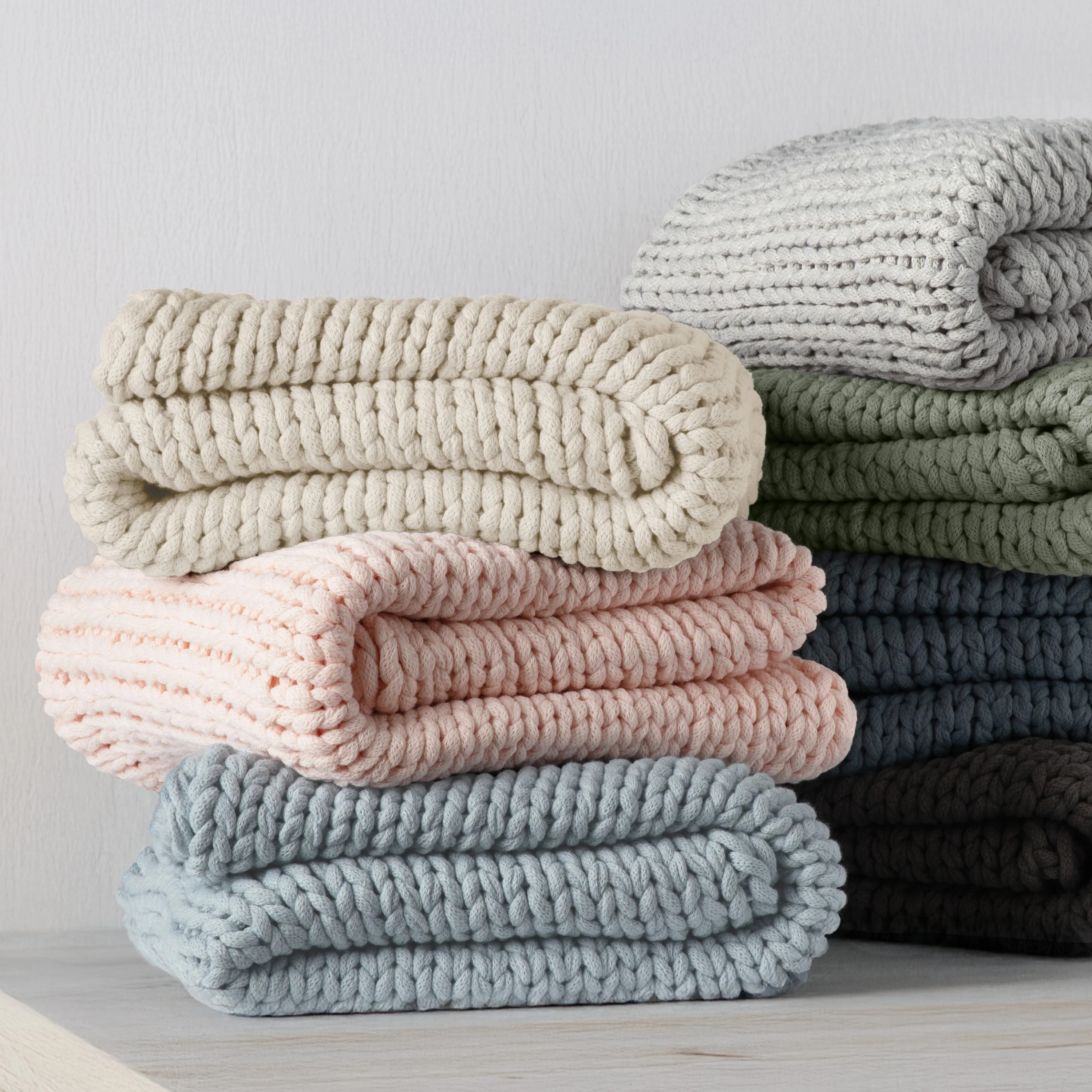 Oversized Chunky Knit Throw Blankets - Linens & Hutch | Linens and Hutch