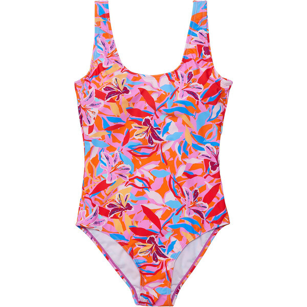 Women'S Sustainable Sleeveless Relaxing Fit Swimsuit, Blooming Sunset | Maisonette