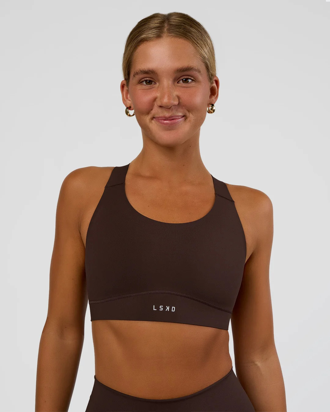 Fusion Sports Bra 2.0 - Hot Chocolate | LSKD | LSKD