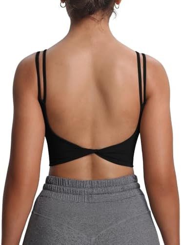 Aoxjox Metamorph Twist Back Cami Bra | twin spaghetti straps, u back hollow, removable pads, wome... | Amazon (US)