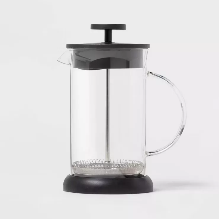 French Press Clear with Black Handle