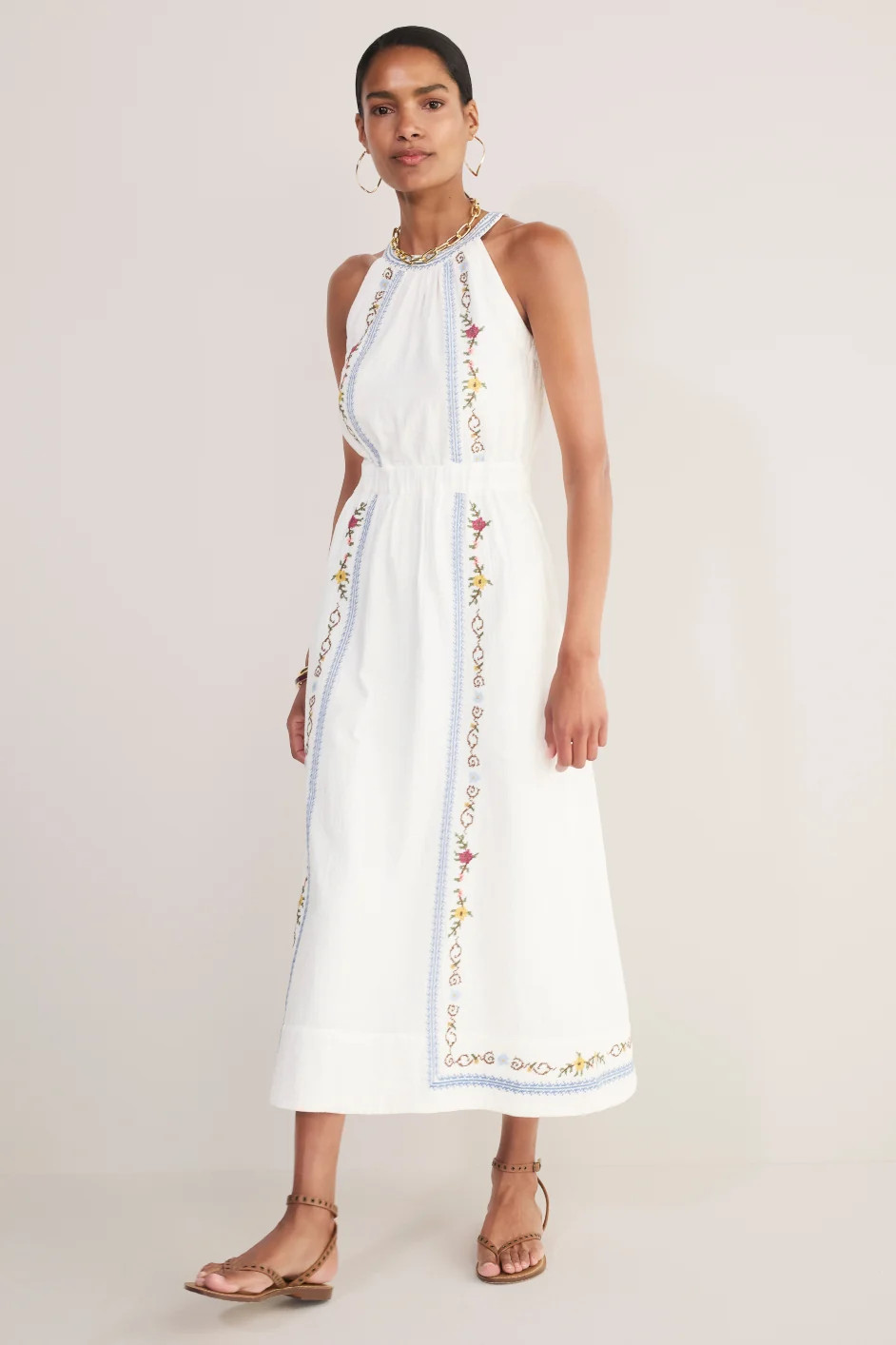Mylah Dress - White Embroidered | WYSE London
