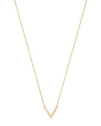 V Pendant Necklace in 14K Yellow Gold, 16" - 100% Exclusive | Bloomingdale's (US)