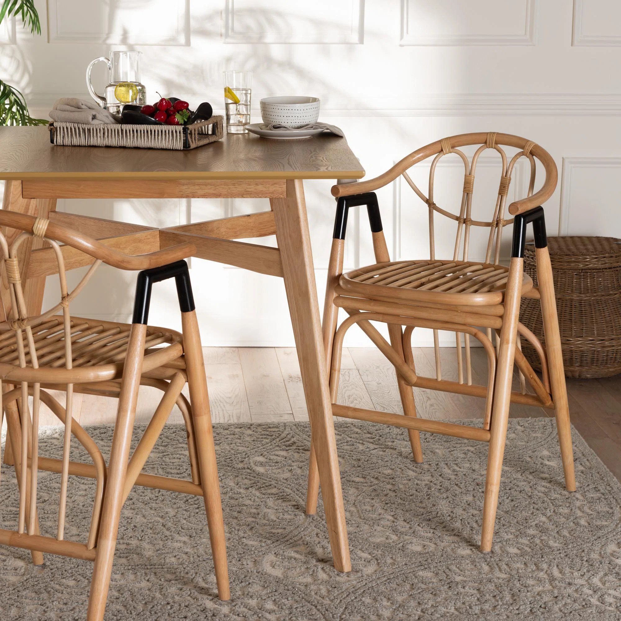 Bay Isle Home™ Thale 23.6'' Rattan Counter Stool | Wayfair | Wayfair North America