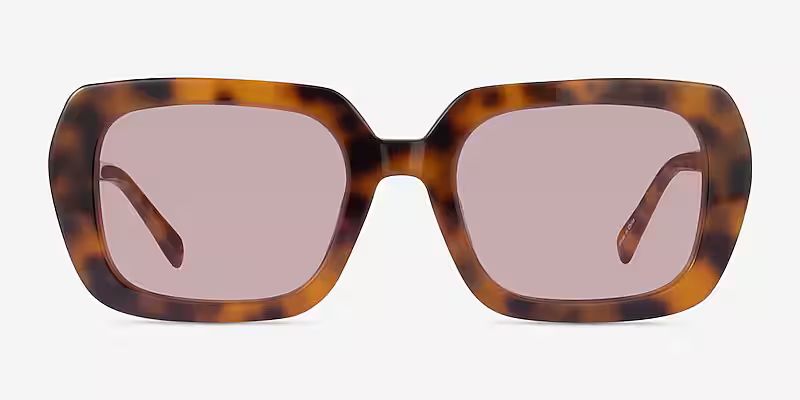 Gouache - Rectangle Tortoise Frame Prescription Sunglasses | Eyebuydirect | EyeBuyDirect.com