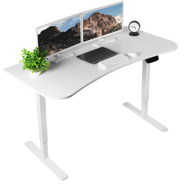 Electric Height Adjustable 63in x 32in Desk | Wayfair North America