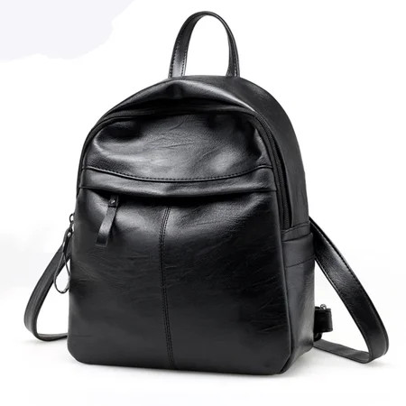 cbzote Women s Fashion Leather Simple School Bag Travel Backpack Bag | Walmart (US)