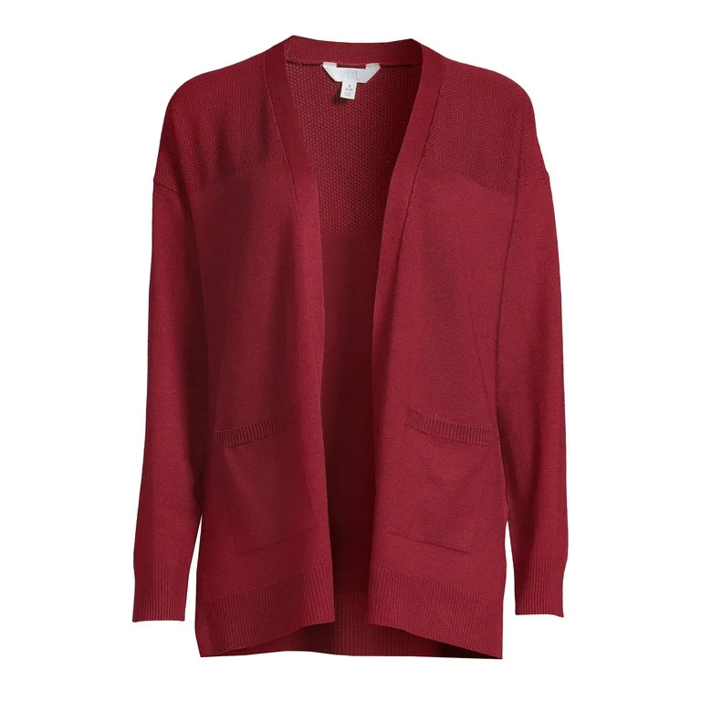 Time and Tru Women's Open Front Cardigan Sweater - Walmart.com | Walmart (US)