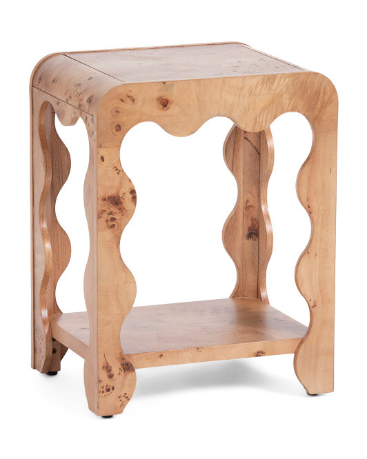 17x13x22 Wavy Burl Accent Table | TJ Maxx