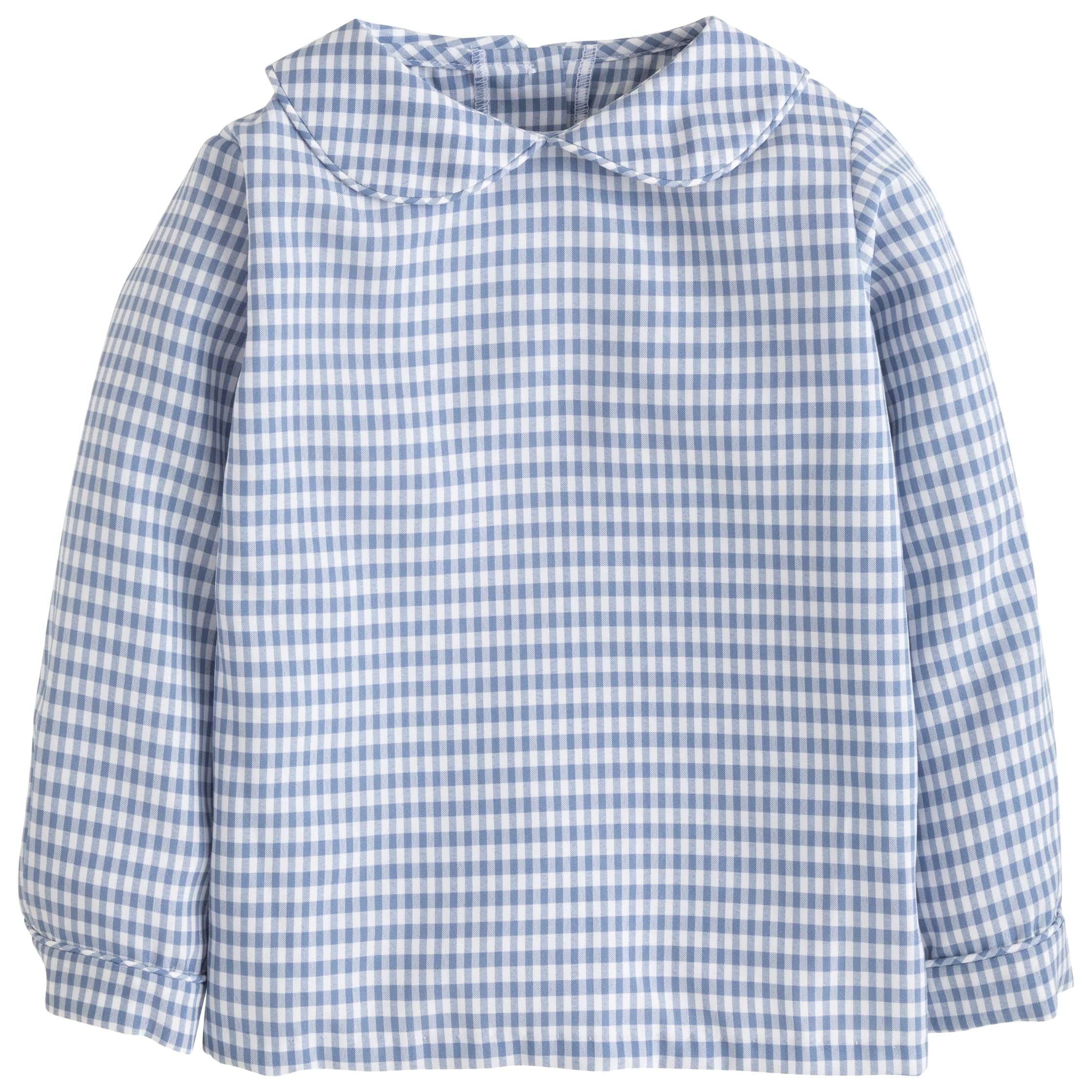Boy's Peter Pan Collar Shirt - Gingham Clothes | Little English