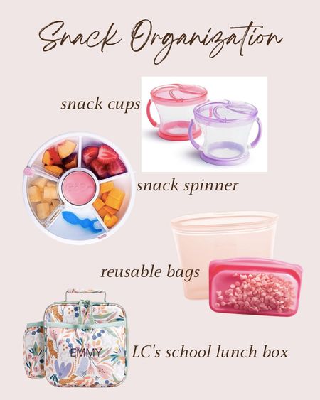 Snack organization for kids and toddlers #snack #snackorganization #snackcups #snackspinner #lunchbox back to school 

#LTKfamily #LTKkids