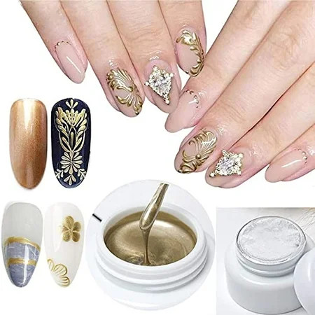 Hacaus 1PCS Metallic Painted Nail Gel Polish Painting Drawing UV Gel Polish DIY | Walmart (US)