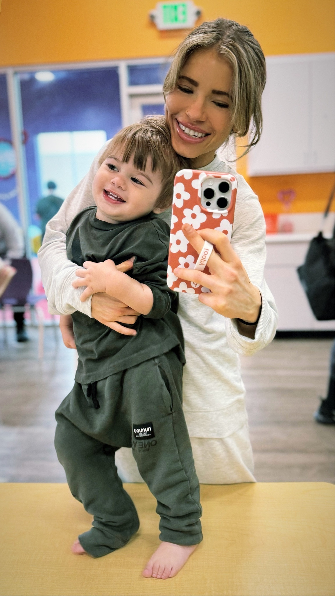 Mommy & me mirror selfie 🤳🏼👩‍👦 Im wearing a gray lounge set from target. P is wearing a boys two piece set from nununu.

#LTKfamily #LTKstyletip #LTKkids