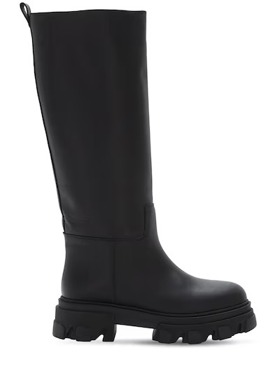 40MM HOHE KAMPFSTIEFEL AUS LEDER | Luisaviaroma