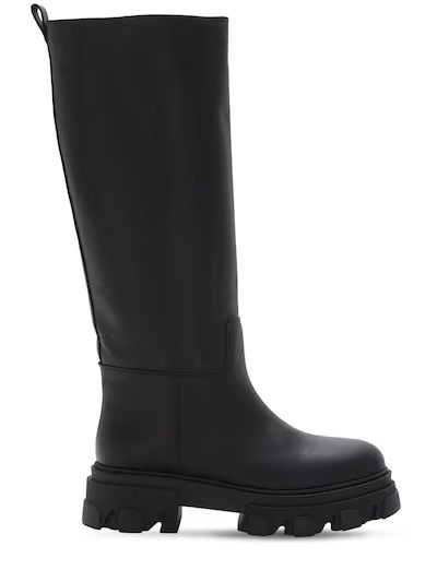 Gia X Pernille Teisbaek - 40mm leather combat boots - Black | Luisaviaroma | Luisaviaroma
