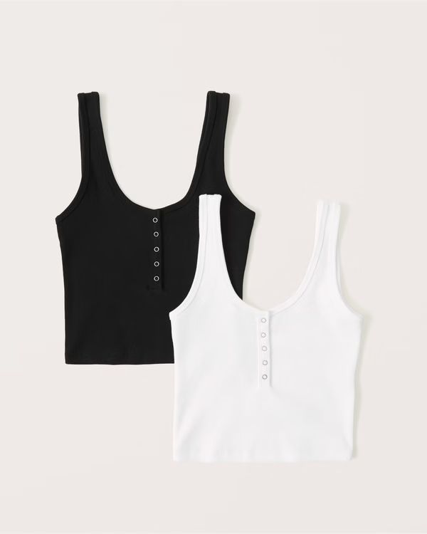 2-Pack Ribbed Henley Tank | Abercrombie & Fitch (US)