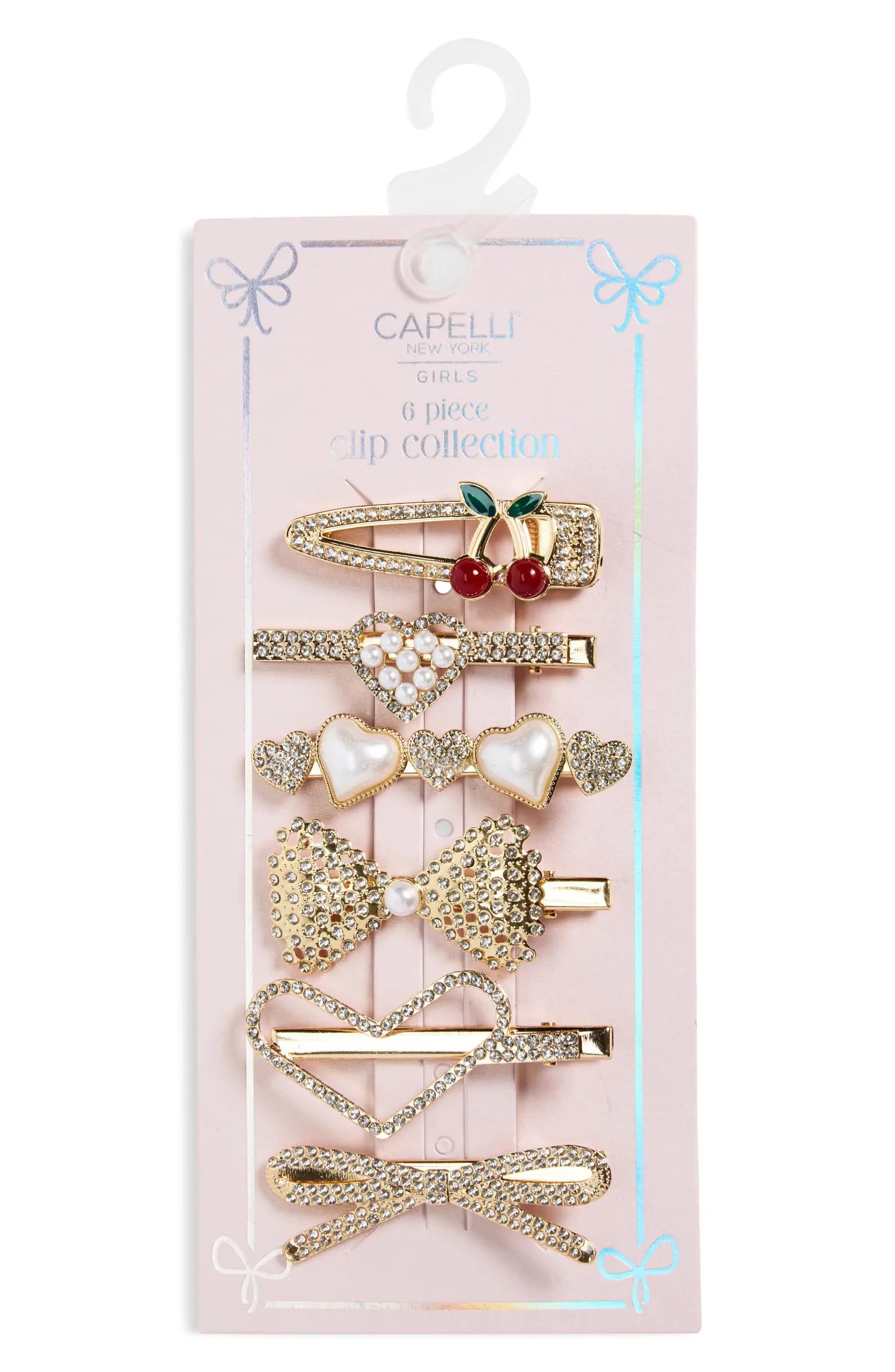 Capelli New York Kids' Studded Assorted 6-Pack Hair Clips | Nordstrom | Nordstrom