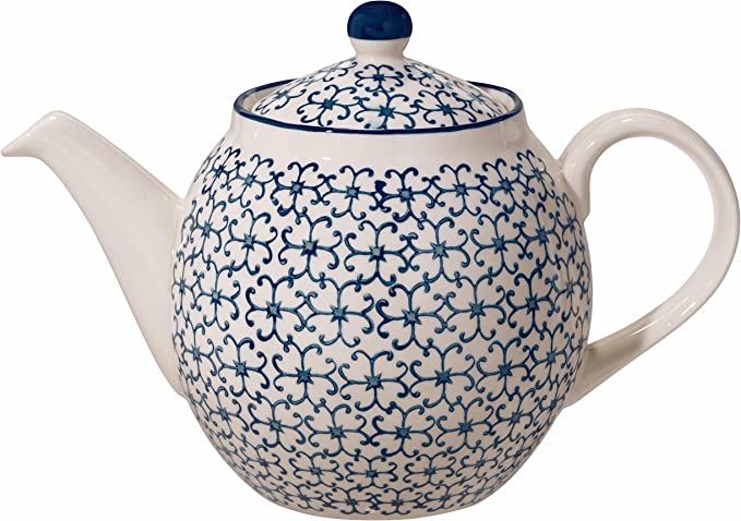 Bloomingville Ceramic Teapot Kristina - Colorful Pot for Loose Leaf Tea with Pour Holes Inside to... | Amazon (US)